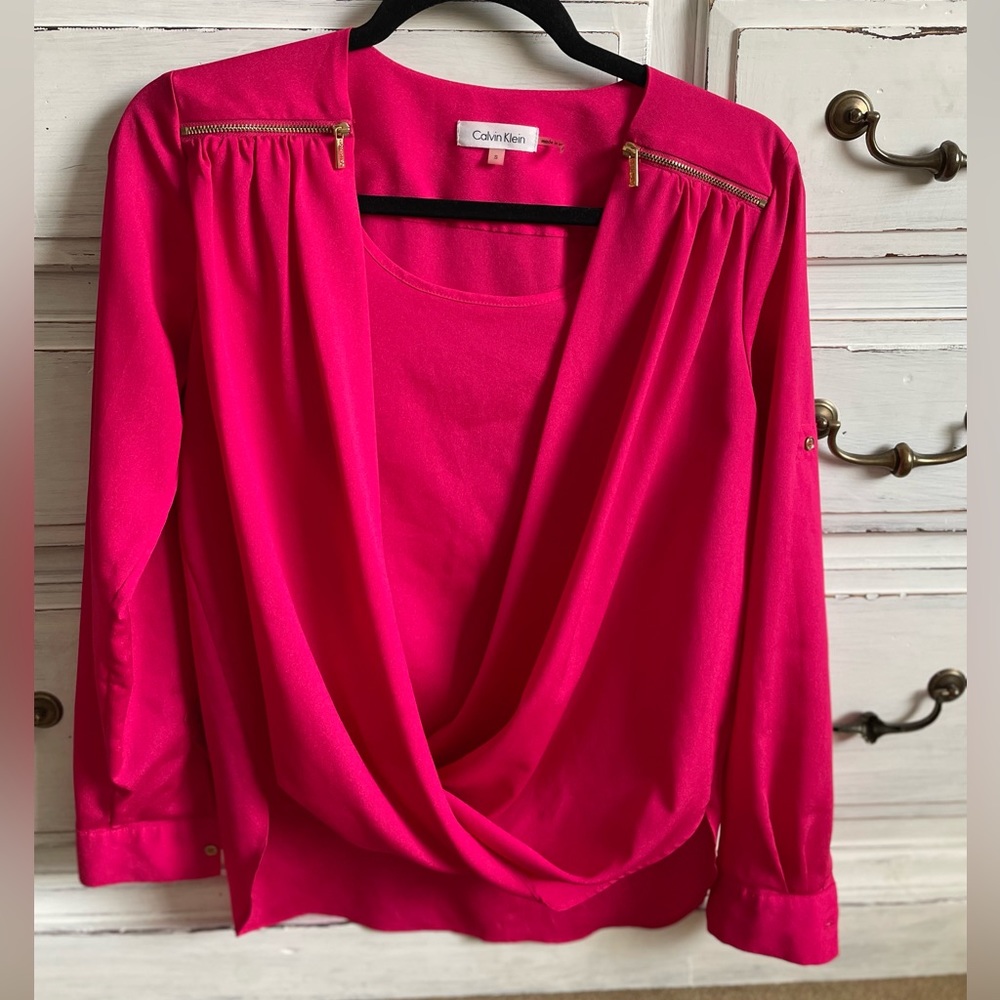 Pink Calvin Klein blouse